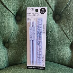 Yoobi Lavender Charm Pen Set with Alphabet Blocks